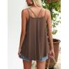 imageZeagoo Women Flowy Tank Tops Casual Summer Tops Sexy Tank Tops Spaghetti Strap V Neck Sleeveless Tunic Camisoles Dusty PinkBrown
