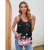imageZeagoo Women Flowy Tank Tops Casual Summer Tops Sexy Tank Tops Spaghetti Strap V Neck Sleeveless Tunic Camisoles Dusty PinkCherry Flower