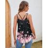 imageZeagoo Women Flowy Tank Tops Casual Summer Tops Sexy Tank Tops Spaghetti Strap V Neck Sleeveless Tunic Camisoles Dusty PinkCherry Flower