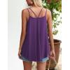 imageZeagoo Women Flowy Tank Tops Casual Summer Tops Sexy Tank Tops Spaghetti Strap V Neck Sleeveless Tunic Camisoles Dusty PinkDeep Purple