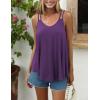 imageZeagoo Women Flowy Tank Tops Casual Summer Tops Sexy Tank Tops Spaghetti Strap V Neck Sleeveless Tunic Camisoles Dusty PinkDeep Purple