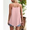 imageZeagoo Women Flowy Tank Tops Casual Summer Tops Sexy Tank Tops Spaghetti Strap V Neck Sleeveless Tunic Camisoles Dusty PinkDusty Pink