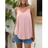 imageZeagoo Women Flowy Tank Tops Casual Summer Tops Sexy Tank Tops Spaghetti Strap V Neck Sleeveless Tunic Camisoles Dusty PinkDusty Pink