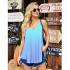 imageZeagoo Women Flowy Tank Tops Casual Summer Tops Sexy Tank Tops Spaghetti Strap V Neck Sleeveless Tunic Camisoles Dusty PinkGradient Blue