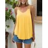 imageZeagoo Women Flowy Tank Tops Casual Summer Tops Sexy Tank Tops Spaghetti Strap V Neck Sleeveless Tunic Camisoles Dusty PinkLemon Yellow
