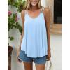 imageZeagoo Women Flowy Tank Tops Casual Summer Tops Sexy Tank Tops Spaghetti Strap V Neck Sleeveless Tunic Camisoles Dusty PinkLight Blue