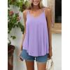 imageZeagoo Women Flowy Tank Tops Casual Summer Tops Sexy Tank Tops Spaghetti Strap V Neck Sleeveless Tunic Camisoles Dusty PinkLight Purple