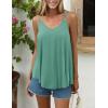 imageZeagoo Women Flowy Tank Tops Casual Summer Tops Sexy Tank Tops Spaghetti Strap V Neck Sleeveless Tunic Camisoles Dusty PinkMist Green