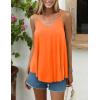 imageZeagoo Women Flowy Tank Tops Casual Summer Tops Sexy Tank Tops Spaghetti Strap V Neck Sleeveless Tunic Camisoles Dusty PinkOrange