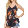 imageZeagoo Women Flowy Tank Tops Casual Summer Tops Sexy Tank Tops Spaghetti Strap V Neck Sleeveless Tunic Camisoles Dusty PinkPeony