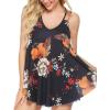 imageZeagoo Women Flowy Tank Tops Casual Summer Tops Sexy Tank Tops Spaghetti Strap V Neck Sleeveless Tunic Camisoles Dusty PinkPeony