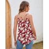 imageZeagoo Women Flowy Tank Tops Casual Summer Tops Sexy Tank Tops Spaghetti Strap V Neck Sleeveless Tunic Camisoles Dusty PinkRed White Flower