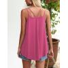 imageZeagoo Women Flowy Tank Tops Casual Summer Tops Sexy Tank Tops Spaghetti Strap V Neck Sleeveless Tunic Camisoles Dusty PinkRose Red