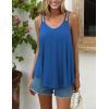 imageZeagoo Women Flowy Tank Tops Casual Summer Tops Sexy Tank Tops Spaghetti Strap V Neck Sleeveless Tunic Camisoles Dusty PinkRoyal Blue