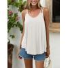 imageZeagoo Women Flowy Tank Tops Casual Summer Tops Sexy Tank Tops Spaghetti Strap V Neck Sleeveless Tunic Camisoles Dusty PinkWhite