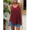 imageZeagoo Women Flowy Tank Tops Casual Summer Tops Sexy Tank Tops Spaghetti Strap V Neck Sleeveless Tunic Camisoles Dusty PinkWine Red