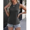 imageZeagoo Womens 2025 Tank Tops 2 Pack Casual Crewneck Sleeveless T Shirts Loose Fit Summer Tunic Blouse1 Dark Grey