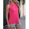 imageZeagoo Womens 2025 Tank Tops 2 Pack Casual Crewneck Sleeveless T Shirts Loose Fit Summer Tunic Blouse1 Hot Pink