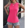imageZeagoo Womens 2025 Tank Tops 2 Pack Casual Crewneck Sleeveless T Shirts Loose Fit Summer Tunic Blouse1 Hot Pink