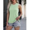 imageZeagoo Womens 2025 Tank Tops 2 Pack Casual Crewneck Sleeveless T Shirts Loose Fit Summer Tunic Blouse1 Lake Green