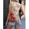 imageZeagoo Womens 2025 Tank Tops 2 Pack Casual Crewneck Sleeveless T Shirts Loose Fit Summer Tunic Blouse1 Red Flower