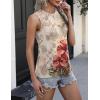 imageZeagoo Womens 2025 Tank Tops 2 Pack Casual Crewneck Sleeveless T Shirts Loose Fit Summer Tunic Blouse1 Red Flower