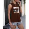 imageZeagoo Womens 2025 Tank Tops 2 Pack Casual Crewneck Sleeveless T Shirts Loose Fit Summer Tunic Blouse1 Tropical  Letter Graphic