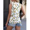 imageZeagoo Womens 2025 Tank Tops 2 Pack Casual Crewneck Sleeveless T Shirts Loose Fit Summer Tunic Blouse1 White Leaf