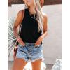 imageZeagoo Womens 2025 Tank Tops 2 Pack Casual Crewneck Sleeveless T Shirts Loose Fit Summer Tunic Blouse2 Packkhaki and Black