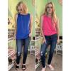 imageZeagoo Womens 2025 Tank Tops 2 Pack Casual Crewneck Sleeveless T Shirts Loose Fit Summer Tunic Blouse2 Packrose Red and Snorkel Blue