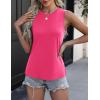 imageZeagoo Womens 2025 Tank Tops 2 Pack Casual Crewneck Sleeveless T Shirts Loose Fit Summer Tunic Blouse2 Packrose Red and Snorkel Blue