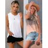 imageZeagoo Womens 2025 Tank Tops 2 Pack Casual Crewneck Sleeveless T Shirts Loose Fit Summer Tunic Blouse2 Packwhite and Print 1