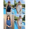 imageZeagoo Womens 2025 Tank Tops 2 Pack Casual Crewneck Sleeveless T Shirts Loose Fit Summer Tunic Blouse3 Packblue  White  Black