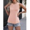 imageZeagoo Womens 2025 Tank Tops 2 Pack Casual Crewneck Sleeveless T Shirts Loose Fit Summer Tunic Blouse3 Packcoral  Lake Green  Black