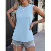 imageZeagoo Womens 2025 Tank Tops 2 Pack Casual Crewneck Sleeveless T Shirts Loose Fit Summer Tunic Blouse3 Packlight Blue  Pink  Lake Green