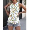 imageZeagoo Womens 2025 Tank Tops 2 Pack Casual Crewneck Sleeveless T Shirts Loose Fit Summer Tunic Blouse3 Packwhite Leaf  White  Dark Grey