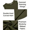 imageZeagoo Womens High Neck Ribbed Tank Tops 2025 Summer Sleeveless Crop Tops Slim Fit Going Out Basic ShirtsArmy Green