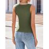 imageZeagoo Womens Tank Tops 2025 Scoop Neck Ribbed Sleeveless Top Casual Basic Slim Fitted Knit Cami Tee ShirtsArmy Green