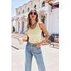 imageZeagoo Womens Tank Tops 2025 Scoop Neck Ribbed Sleeveless Top Casual Basic Slim Fitted Knit Cami Tee ShirtsBeige