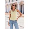 imageZeagoo Womens Tank Tops 2025 Scoop Neck Ribbed Sleeveless Top Casual Basic Slim Fitted Knit Cami Tee ShirtsBeige
