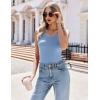 imageZeagoo Womens Tank Tops 2025 Scoop Neck Ribbed Sleeveless Top Casual Basic Slim Fitted Knit Cami Tee ShirtsBlue