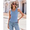 imageZeagoo Womens Tank Tops 2025 Scoop Neck Ribbed Sleeveless Top Casual Basic Slim Fitted Knit Cami Tee ShirtsBlue