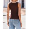 imageZeagoo Womens Tank Tops 2025 Scoop Neck Ribbed Sleeveless Top Casual Basic Slim Fitted Knit Cami Tee ShirtsBrown