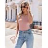 imageZeagoo Womens Tank Tops 2025 Scoop Neck Ribbed Sleeveless Top Casual Basic Slim Fitted Knit Cami Tee ShirtsPink
