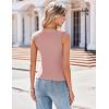 imageZeagoo Womens Tank Tops 2025 Scoop Neck Ribbed Sleeveless Top Casual Basic Slim Fitted Knit Cami Tee ShirtsPink