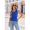 imageZeagoo Womens Tank Tops 2025 Scoop Neck Ribbed Sleeveless Top Casual Basic Slim Fitted Knit Cami Tee ShirtsRoyal Blue