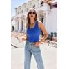 imageZeagoo Womens Tank Tops 2025 Scoop Neck Ribbed Sleeveless Top Casual Basic Slim Fitted Knit Cami Tee ShirtsRoyal Blue