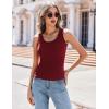 imageZeagoo Womens Tank Tops 2025 Scoop Neck Ribbed Sleeveless Top Casual Basic Slim Fitted Knit Cami Tee ShirtsWine Red