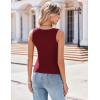 imageZeagoo Womens Tank Tops 2025 Scoop Neck Ribbed Sleeveless Top Casual Basic Slim Fitted Knit Cami Tee ShirtsWine Red