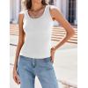 imageZeagoo Womens Tank Tops 2025 Scoop Neck Ribbed Sleeveless Top Casual Basic Slim Fitted Knit Cami Tee ShirtsZ2 Pack Black and White